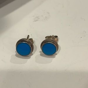 Vintage sterling turquoise stud earrings